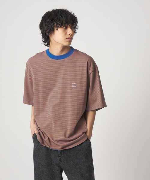 CITEN(シテン)の「<CITEN>リンガーボーダーT(Tシャツ/カットソー・メンズ・ケリーグリーン/オレンジ/ダークブラウン・S/M/L)」の5枚目の写真