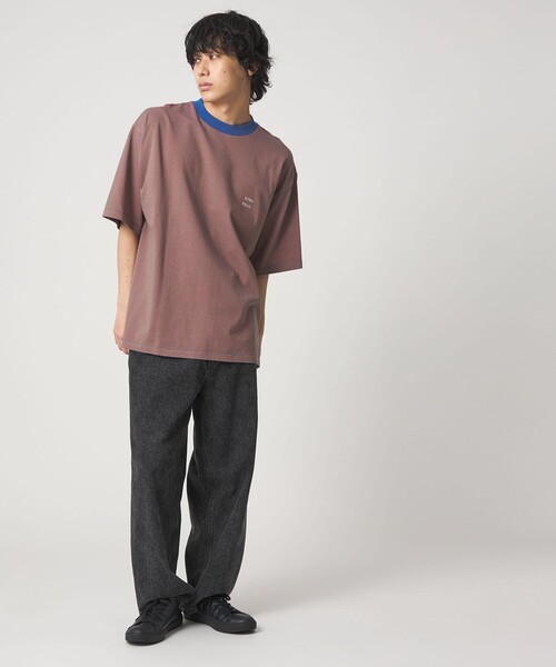 CITEN(シテン)の「<CITEN>リンガーボーダーT(Tシャツ/カットソー・メンズ・ケリーグリーン/オレンジ/ダークブラウン・S/M/L)」の6枚目の写真