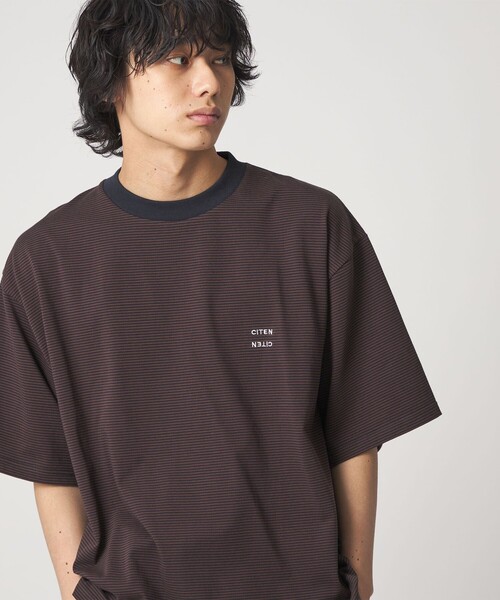 CITEN(シテン)の「<CITEN>リンガーボーダーT(Tシャツ/カットソー・メンズ・ケリーグリーン/オレンジ/ダークブラウン・S/M/L)」の7枚目の写真