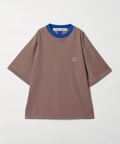 CITEN(シテン)の「<CITEN>リンガーボーダーT(Tシャツ/カットソー・メンズ・ケリーグリーン/オレンジ/ダークブラウン・S/M/L)」の17枚目の写真
