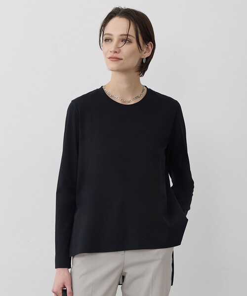 ICB(アイシービー)の「シフォンプリーツコンビ カットソー(Tシャツ/カットソー・レディース・アイボリー系/ブラック系・MEDIUM/SMALL/X-SMALL)」の2枚目の写真