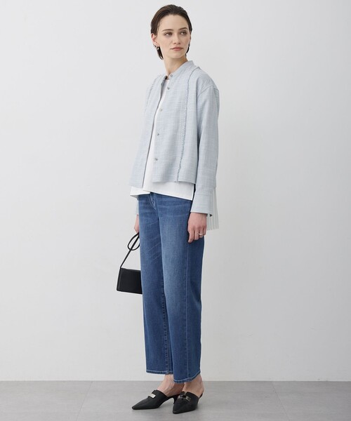 ICB(アイシービー)の「シフォンプリーツコンビ カットソー(Tシャツ/カットソー・レディース・アイボリー系/ブラック系・MEDIUM/SMALL/X-SMALL)」の7枚目の写真