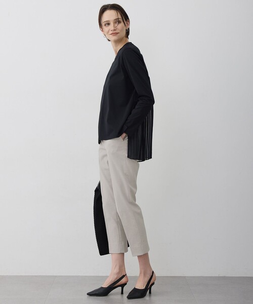 ICB(アイシービー)の「シフォンプリーツコンビ カットソー(Tシャツ/カットソー・レディース・アイボリー系/ブラック系・MEDIUM/SMALL/X-SMALL)」の10枚目の写真