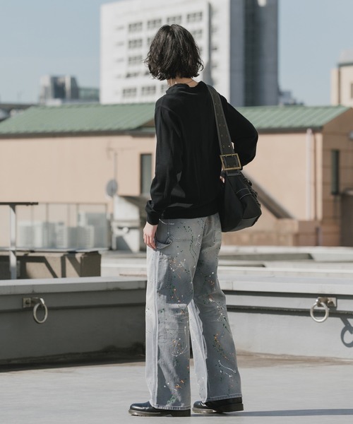 Theater code(シアターコード)の「Paint Design Washed Finish 5-Pocket Duck Denim Painter Pants Spring / ペイントデザイン ウォッシュ加工5ポケット ダック地 デニムペインターパンツ 秋 秋服メンズ 2026年秋冬(デニムパンツ・メンズ・グレー・M/L)」の21枚目の写真