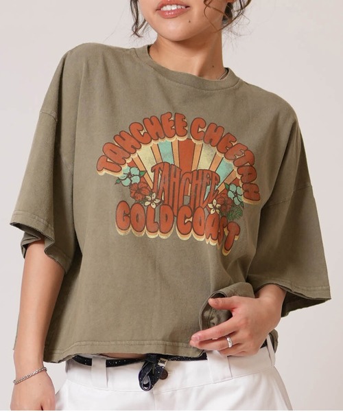 TAHCHEE（ターチー）の「TAHCHEE/ターチー 半袖Tシャツ レディース TC260900-03（Tシャツ/カットソー・レディース・ピンク/ブラック/カーキ・FREE）」の3枚目の写真