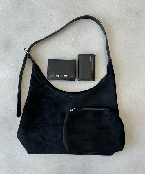 UNDERSTATEMENTs（アンダーステイトメント）の「【ユニセックス】スエードショルダーバッグ（ショルダーバッグ・メンズ・ベージュ/ブラウン/ブラック・FREE）」の2枚目の写真