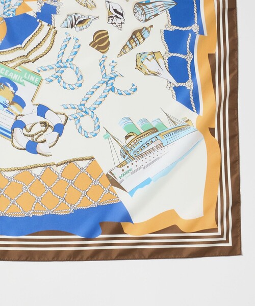 green label relaxing（グリーンレーベルリラクシング）の「アソート スカーフ（バンダナ/スカーフ・レディース・ブラウン系/コバルトブルー・FREE）」の4枚目の写真