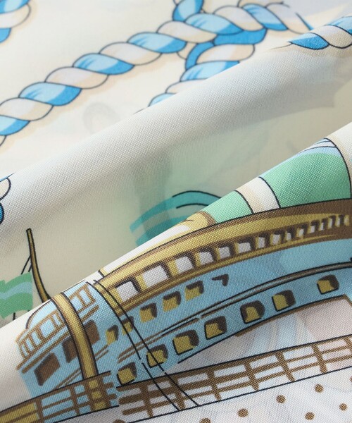 green label relaxing（グリーンレーベルリラクシング）の「アソート スカーフ（バンダナ/スカーフ・レディース・ブラウン系/コバルトブルー・FREE）」の5枚目の写真