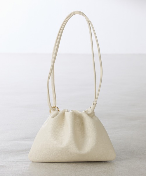 PAPILLONNER(パピヨネ)の「PAPILLONNER/シュリンクレザーショルダー(ショルダーバッグ・レディース・シルバー/オフホワイト・FREE)」の7枚目の写真