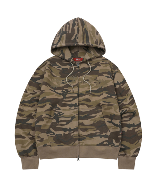 S'EST(エスイーエスティー)の「Solaris Camo Hoodie Zip Up Beige(パーカー・メンズ・ベージュ・SMALL/MEDIUM/LARGE)」の1枚目の写真