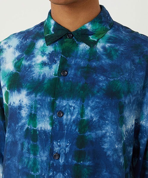 BLUE BLUE JAPAN（ブルーブルージャパン）の「アオミドリシボリ ショートスリーブシャツ（シャツ/ブラウス・メンズ・モカ・XL/S/M/L）」の5枚目の写真