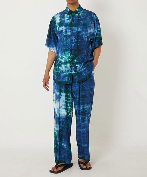 BLUE BLUE JAPAN（ブルーブルージャパン）の「アオミドリシボリ ショートスリーブシャツ（シャツ/ブラウス・メンズ・モカ・XL/S/M/L）」の8枚目の写真