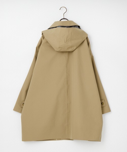 DANTON（ダントン）の「【WEB限定】[DANTON/ダントン] フード付き ショートバルマカーンコート（その他アウター・レディース・ブラック/ベージュ・S）」の5枚目の写真