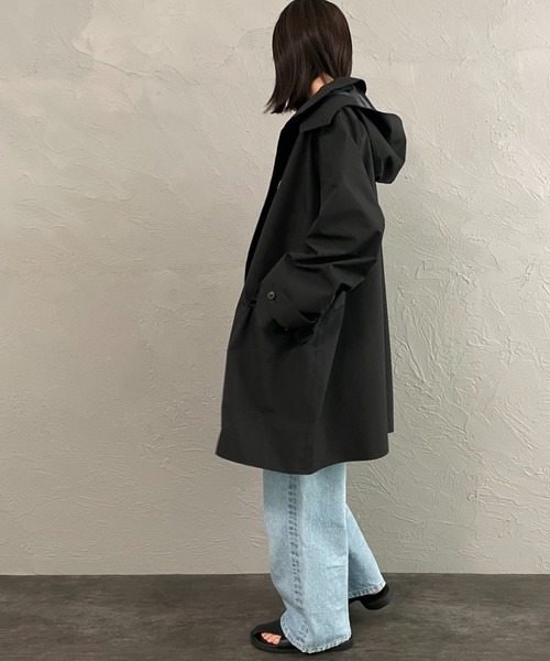 WEB限定】[DANTON/ダントン] フード付き ショートバルマカーンコート