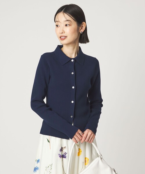 green label relaxing（グリーンレーベルリラクシング）の「＜1_OF MINE＞エリツキ リブ ニット（ニット/セーター・レディース・ライトグレー/ホワイト/ライトピンク/ネイビー・FREE）」の16枚目の写真