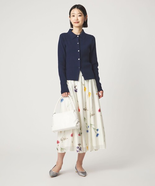 green label relaxing（グリーンレーベルリラクシング）の「＜1_OF MINE＞エリツキ リブ ニット（ニット/セーター・レディース・ライトグレー/ホワイト/ライトピンク/ネイビー・FREE）」の17枚目の写真