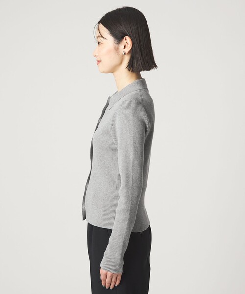 green label relaxing（グリーンレーベルリラクシング）の「＜1_OF MINE＞エリツキ リブ ニット（ニット/セーター・レディース・ライトグレー/ホワイト/ライトピンク/ネイビー・FREE）」の20枚目の写真