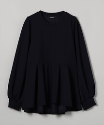 【RONEL】カットジョーゼットペプラムブラウス