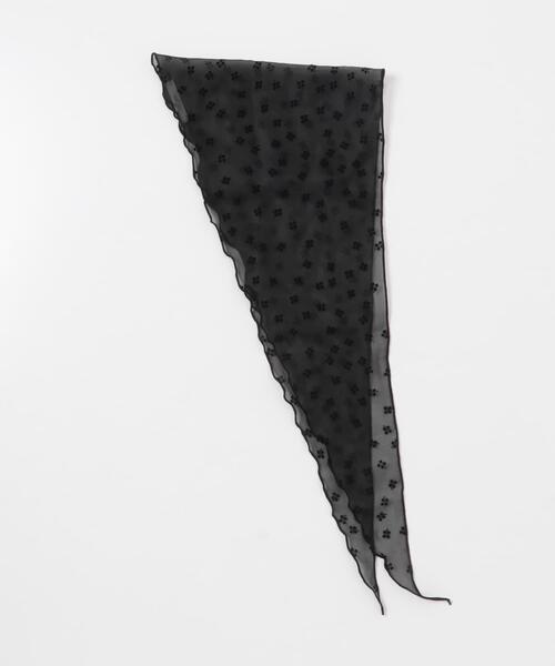 SMELLY（スメリー）の「フラワーサンカクスカーフ（バンダナ/スカーフ・レディース・ブラック/アイボリー・-）」の12枚目の写真