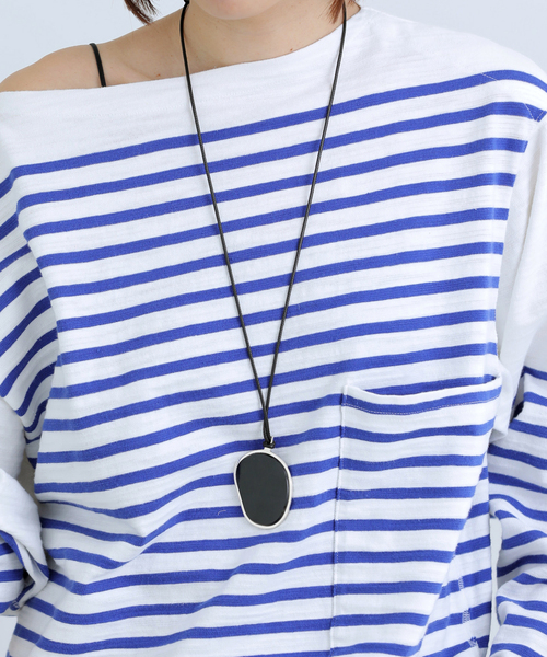 IENA（イエナ）の「JAMIRAY/ジャミレイ BEAN STONE CORD NL ネックレス（ネックレス・レディース・ブラック・FREE）」の2枚目の写真