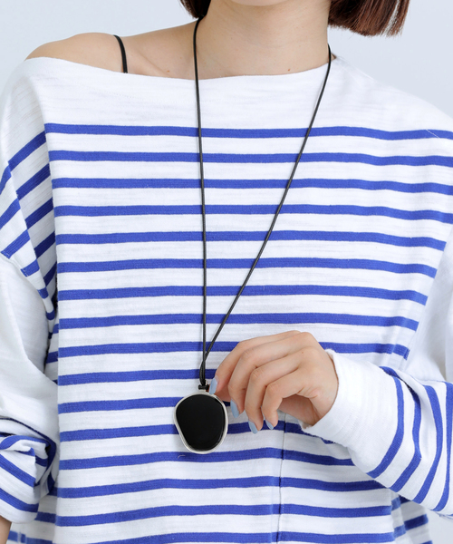 IENA（イエナ）の「JAMIRAY/ジャミレイ BEAN STONE CORD NL ネックレス（ネックレス・レディース・ブラック・FREE）」の3枚目の写真