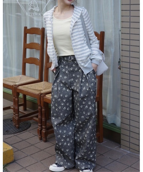 JUMELLE(ジュメロ)の「ボーダーニットカーデ(カーディガン/ボレロ・レディース・グレー・FREE)」の9枚目の写真