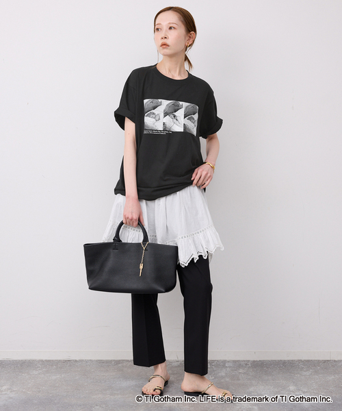 GOOD ROCK SPEED(グッドロックスピード)の「GOOD ROCK SPEED/グッドロックスピード SLOBE別注 PHOTO TEE(Tシャツ/カットソー・レディース・ホワイト/ブラック・FREE)」の3枚目の写真