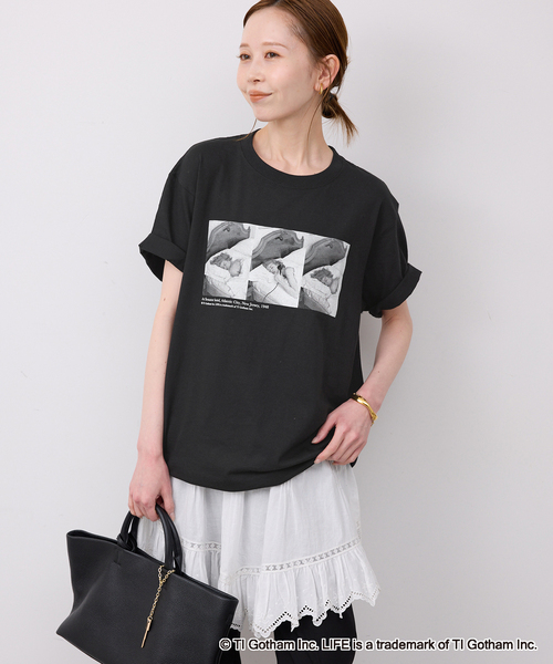 GOOD ROCK SPEED(グッドロックスピード)の「GOOD ROCK SPEED/グッドロックスピード SLOBE別注 PHOTO TEE(Tシャツ/カットソー・レディース・ホワイト/ブラック・FREE)」の7枚目の写真