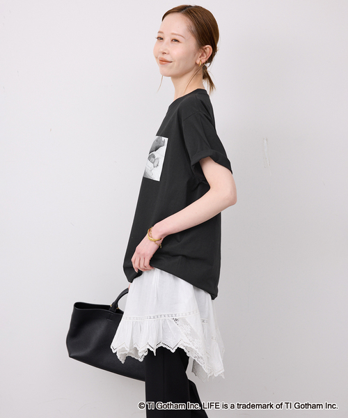 GOOD ROCK SPEED(グッドロックスピード)の「GOOD ROCK SPEED/グッドロックスピード SLOBE別注 PHOTO TEE(Tシャツ/カットソー・レディース・ホワイト/ブラック・FREE)」の8枚目の写真