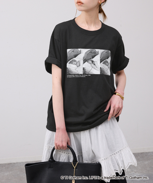 GOOD ROCK SPEED(グッドロックスピード)の「GOOD ROCK SPEED/グッドロックスピード SLOBE別注 PHOTO TEE(Tシャツ/カットソー・レディース・ホワイト/ブラック・FREE)」の10枚目の写真