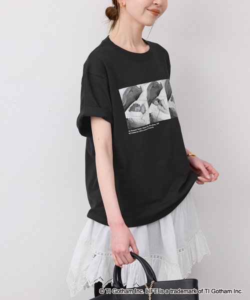 GOOD ROCK SPEED(グッドロックスピード)の「GOOD ROCK SPEED/グッドロックスピード SLOBE別注 PHOTO TEE(Tシャツ/カットソー・レディース・ホワイト/ブラック・FREE)」の11枚目の写真