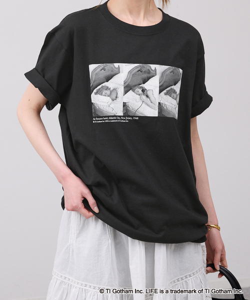 GOOD ROCK SPEED(グッドロックスピード)の「GOOD ROCK SPEED/グッドロックスピード SLOBE別注 PHOTO TEE(Tシャツ/カットソー・レディース・ホワイト/ブラック・FREE)」の12枚目の写真