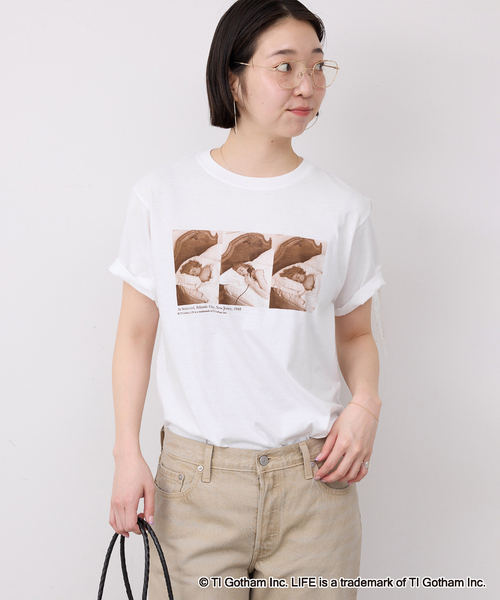 GOOD ROCK SPEED(グッドロックスピード)の「GOOD ROCK SPEED/グッドロックスピード SLOBE別注 PHOTO TEE(Tシャツ/カットソー・レディース・ホワイト/ブラック・FREE)」の16枚目の写真