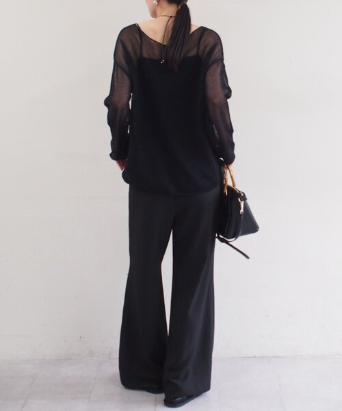 LOUNGEDRESS（ラウンジドレス）の「ギマルーズニット（ニット/セーター・レディース・ブラウン/ベージュ/ブラック・FREE）」の6枚目の写真