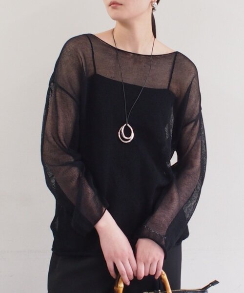 LOUNGEDRESS（ラウンジドレス）の「ギマルーズニット（ニット/セーター・レディース・ブラウン/ベージュ/ブラック・FREE）」の8枚目の写真