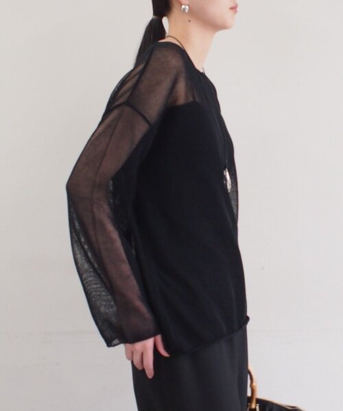 LOUNGEDRESS（ラウンジドレス）の「ギマルーズニット（ニット/セーター・レディース・ブラウン/ベージュ/ブラック・FREE）」の9枚目の写真