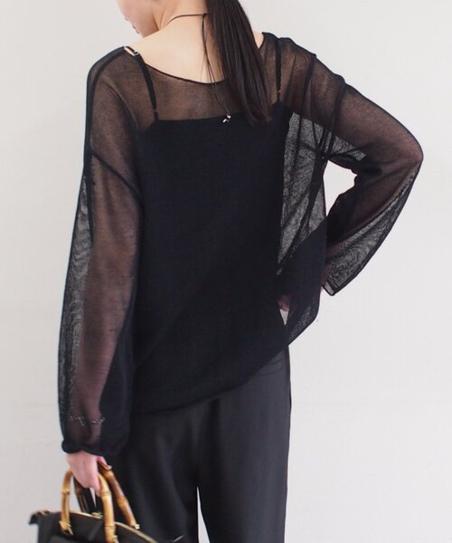 LOUNGEDRESS（ラウンジドレス）の「ギマルーズニット（ニット/セーター・レディース・ブラウン/ベージュ/ブラック・FREE）」の10枚目の写真