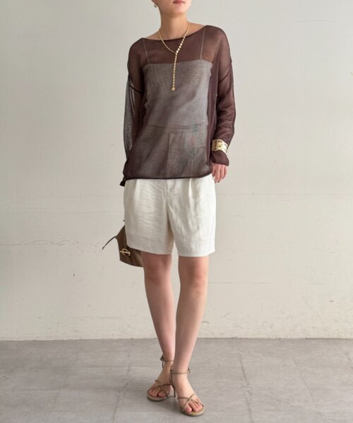 LOUNGEDRESS（ラウンジドレス）の「ギマルーズニット（ニット/セーター・レディース・ブラウン/ベージュ/ブラック・FREE）」の11枚目の写真