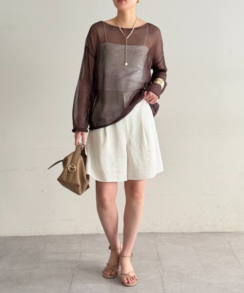 LOUNGEDRESS（ラウンジドレス）の「ギマルーズニット（ニット/セーター・レディース・ブラウン/ベージュ/ブラック・FREE）」の12枚目の写真