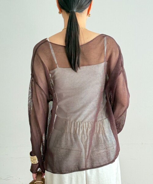 LOUNGEDRESS（ラウンジドレス）の「ギマルーズニット（ニット/セーター・レディース・ブラウン/ベージュ/ブラック・FREE）」の19枚目の写真