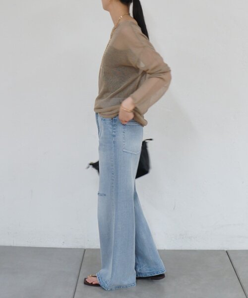 LOUNGEDRESS（ラウンジドレス）の「ギマルーズニット（ニット/セーター・レディース・ブラウン/ベージュ/ブラック・FREE）」の22枚目の写真