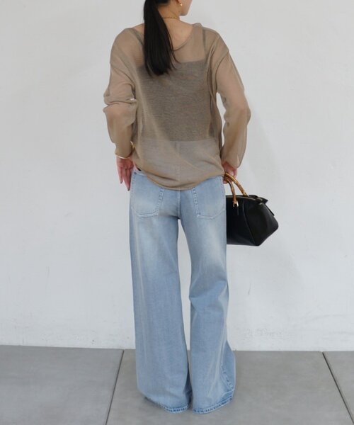 LOUNGEDRESS（ラウンジドレス）の「《イージーケア/二の腕カバー》ギマルーズニット（ニット/セーター・レディース・ブラウン/ベージュ/ブラック・FREE）」の15枚目の写真