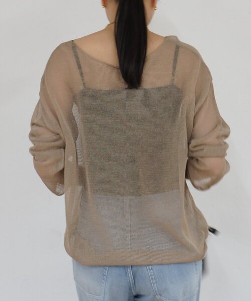 LOUNGEDRESS（ラウンジドレス）の「《イージーケア/二の腕カバー》ギマルーズニット（ニット/セーター・レディース・ブラウン/ベージュ/ブラック・FREE）」の19枚目の写真