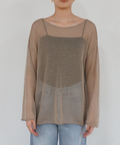 LOUNGEDRESS（ラウンジドレス）の「《イージーケア/二の腕カバー》ギマルーズニット（ニット/セーター・レディース・ブラウン/ベージュ/ブラック・FREE）」の20枚目の写真