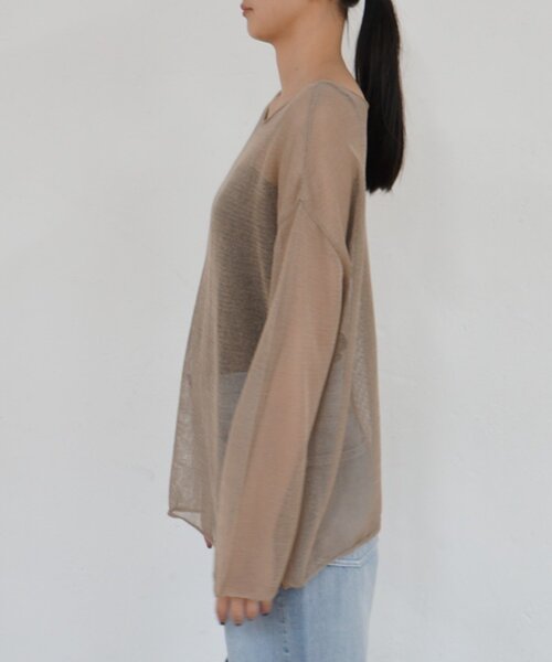 LOUNGEDRESS（ラウンジドレス）の「《イージーケア/二の腕カバー》ギマルーズニット（ニット/セーター・レディース・ブラウン/ベージュ/ブラック・FREE）」の21枚目の写真