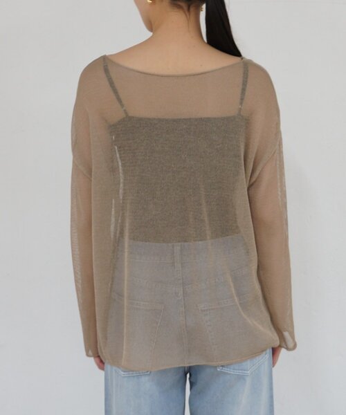 LOUNGEDRESS（ラウンジドレス）の「《イージーケア/二の腕カバー》ギマルーズニット（ニット/セーター・レディース・ブラウン/ベージュ/ブラック・FREE）」の22枚目の写真