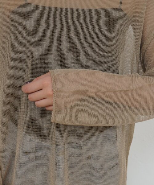 LOUNGEDRESS（ラウンジドレス）の「《イージーケア/二の腕カバー》ギマルーズニット（ニット/セーター・レディース・ブラウン/ベージュ/ブラック・FREE）」の5枚目の写真