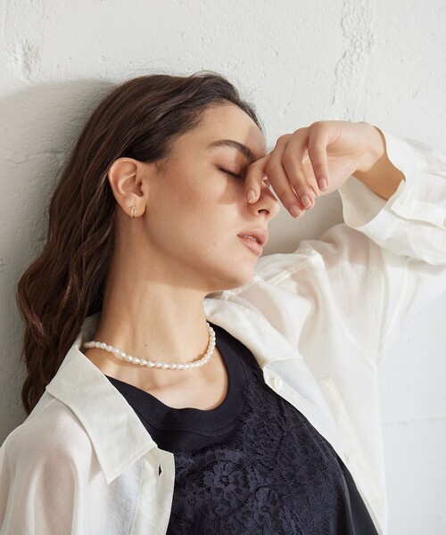 green label relaxing(グリーンレーベルリラクシング)の「【WEB限定】フェイクパール トグル ネックレス(ネックレス・レディース・ゴールド/シルバー・FREE)」の3枚目の写真