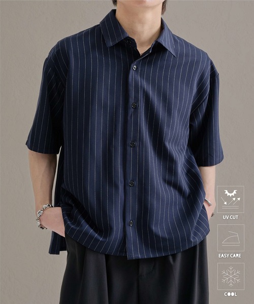ファンクショナルベーシックボックスカット半袖シャツ（シャツ