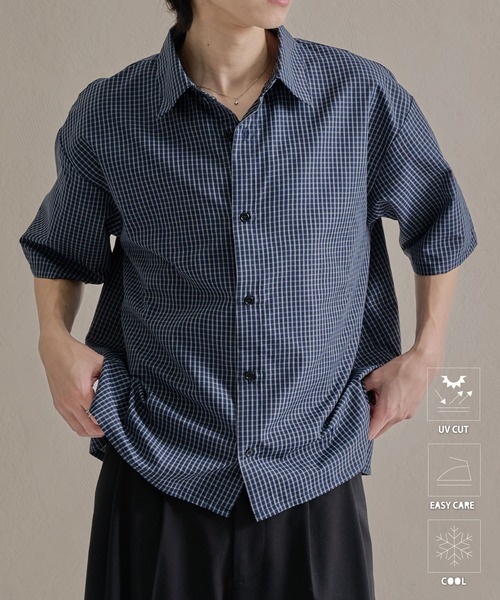ワイズ LENO CLOTH BOX SHIRT シャツ ブラウス 半袖 黒 LENO CLOTH HALF SLEEVE BOX SHIRT(S Khaki): Y's｜THE SHOP YOHJI